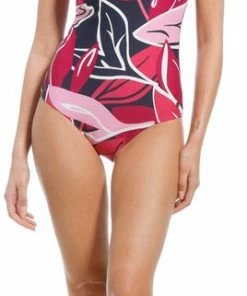 Pastunette Beach - Floral Leaves - Badpak - Roze/Blauw - Maat 40 -lingerie-dames-badmode Winkel 268x840
