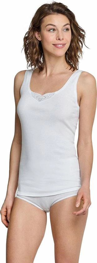 Schiesser Cotton Essentials 2PACK Tanktop Dames Onderhemd - Maat 46 6 Schiesser Cotton Essentials 2PACK Tanktop Dames Onderhemd - Maat 46 - Afbeelding 4