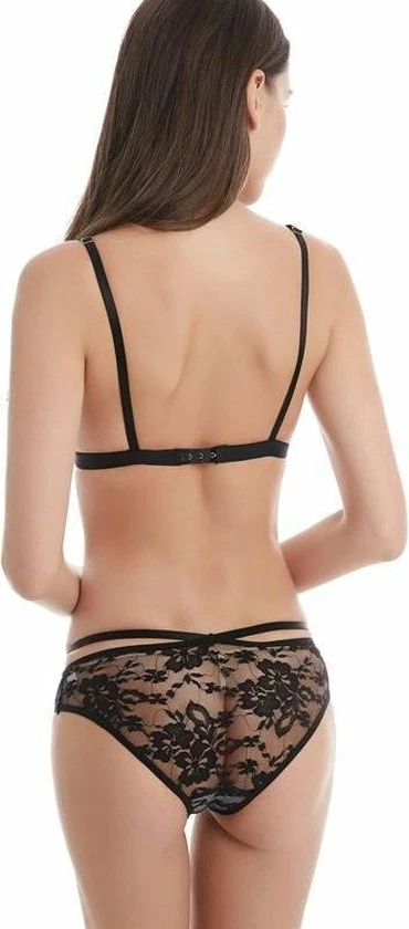 Merkloos Sexy Kanten Lingerie Set – Prachtig Zwart Tweedelig - Large 4 Merkloos Sexy Kanten Lingerie Set – Prachtig Zwart Tweedelig - Large - Afbeelding 2