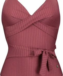 Beachlife Dark Rose Overslag Badpak - Dames - Maat 70B