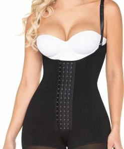 MARIAE 9277 |COLOMBIAANSE LIPO/BBL FAJA| SHAPEWEAR VAN HOGE COMPRESSIE POWERNETSTOF|EXTRA GETAILLEERD| BREDE HEUPOMVANG| MAAT L | KLEUR ZWART -lingerie-dames-badmode Winkel 381x840