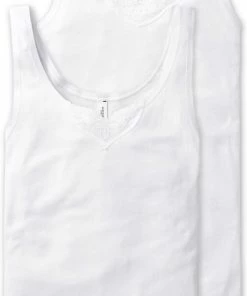 Schiesser Cotton Essentials 2PACK Tanktop Dames Onderhemd - Maat 40