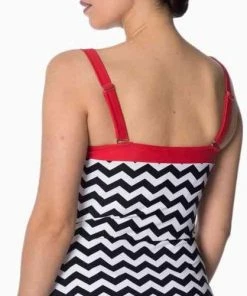 Banned Badpak -L- BLACK COFFEE Zwart/Rood -lingerie-dames-badmode Winkel 418x840 3