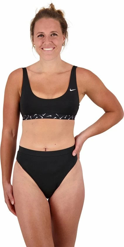 Nike Swim HIGH WAIST Dames Bikinibroekje - Zwart - Maat XL 5 Nike Swim HIGH WAIST Dames Bikinibroekje - Zwart - Maat XL - Afbeelding 3