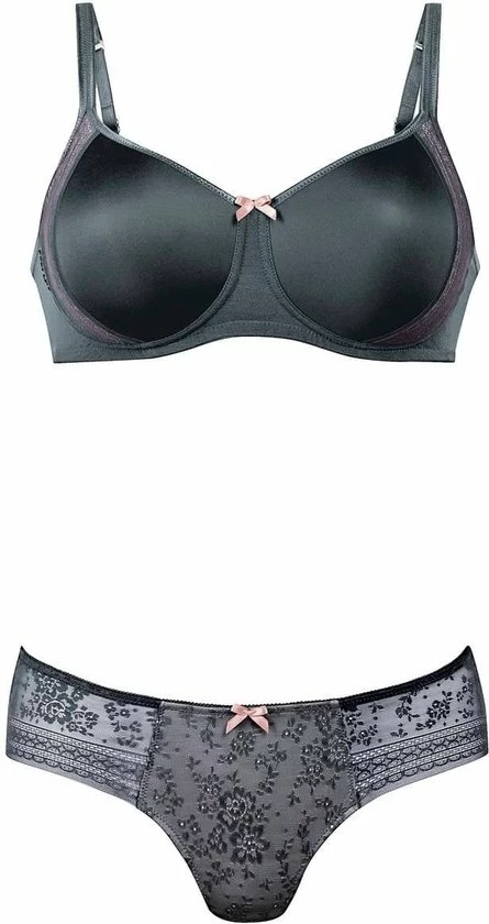 Rosa Faia Beautyfull RosaFaia Beautyfull Fleur Voorgevormde Bh Zonder Beugel 5654 408 Anthrazit - Maat 70D 4 Rosa Faia Beautyfull RosaFaia Beautyfull Fleur Voorgevormde Bh Zonder Beugel 5654 408 Anthrazit - Maat 70D - Afbeelding 2
