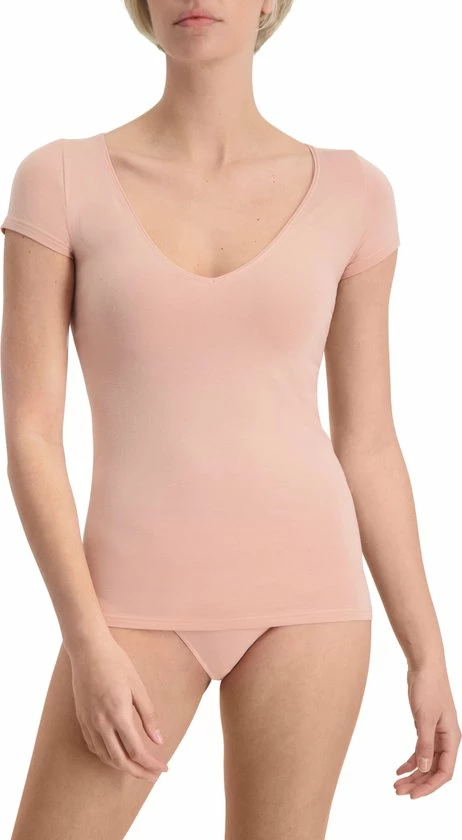 Noshirt Women Lite Vrouwen Ondershirts Korte Mouw Diepe V-hals Invisible Rose - Maat XL 3 Noshirt Women Lite Vrouwen Ondershirts Korte Mouw Diepe V-hals Invisible Rose - Maat XL
