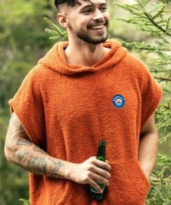 Merkloos Ponchy - Surf Poncho - Handdoek Poncho – Marrom Velho - Maat Groot - Uniseks - Katoen -lingerie-dames-badmode Winkel 472x840