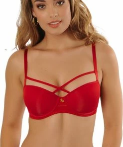 SAPPH - Rosie Voorgevormde BH Rood - Maat 90D - Rood - Met Beugel - Dames -lingerie-dames-badmode Winkel 487x840