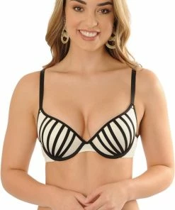 SAPPH - Ceres Push-Up BH - Maat 90B - Wit Zwart - Met Beugel - Dames