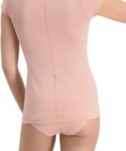 Noshirt Women Lite Vrouwen Ondershirts Korte Mouw Diepe V-hals Invisible Rose - Maat S -lingerie-dames-badmode Winkel 500x840 6
