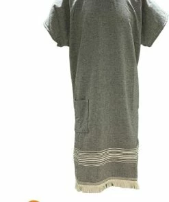 Merkloos Kaftan (Poncho) | Poncho | Surf Poncho | Saunakilt | Sula Stof Antraciet | L/XL