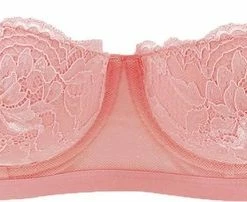 Viuma Milano Viuma Vrouw Rooskleurig 468661 Strapless Beha Bloemen Design Kanten Zachte Push Up Bh Dagelijks Comfort Hoogwaardig Kwaliteit
