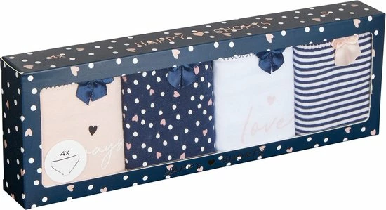 Happy Shorts Dames Slips Hartjes Print Valentijn 4-Pack D688 - Maat 38 6 Happy Shorts Dames Slips Hartjes Print Valentijn 4-Pack D688 - Maat 38 - Afbeelding 4