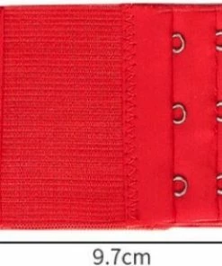 Merkloos BH Tussenstuk - BH Verlenger - Rood - 3 Haakjes