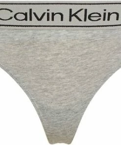 Calvin Klein Dames Basic Unlined Logo String Grijs - XL -lingerie-dames-badmode Winkel 550x318