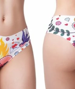 M Memème Slip -L- LOVE OLD SCHOOL Multicolours