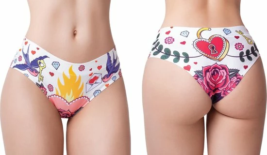 M Memème Slip -L- LOVE OLD SCHOOL Multicolours 3 M Memème Slip -L- LOVE OLD SCHOOL Multicolours