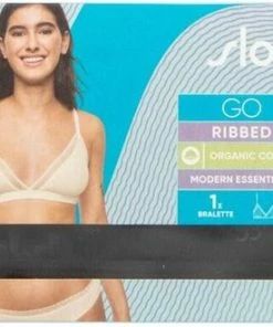 Sloggi GO Ribbed Bralette Dames Beha - Maat L -lingerie-dames-badmode Winkel 550x330