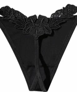 Merkloos Dames String Zwart - Luxe Design Met Kant - Dames Lingerie / Ondergoed - Maat S -lingerie-dames-badmode Winkel 550x338