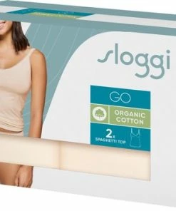 Sloggi GO Spaghetti Top 2-pack Brown -lingerie-dames-badmode Winkel 550x357 2