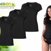 Bamboo Essentials - T Shirt Dames - Ronde Hals - 3 Stuks - Zwart - M - Bamboe Ondershirt - Onderhemd - Dames Shirts Korte Mouw -lingerie-dames-badmode Winkel 550x366 1