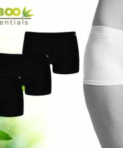 Bamboo Essentials - Naadloos Ondergoed Dames - Bamboe - 3 Stuks - Hipster - Zwart - S - Boxershort Dames - Lingerie - Onderbroeken Dames - Dames Slips -Sloggi Ondergoed Dames
