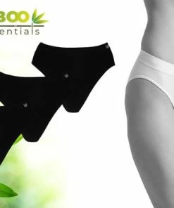 Bamboo Essentials - Naadloos Ondergoed Dames - Bamboe - 3 Stuks - Slips - Zwart - S - Lingerie - Onderbroeken Dames - Dames Slips -Sloggi Ondergoed Dames