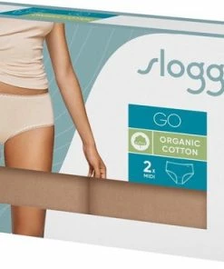 Sloggi Dames Basic Midi GO Organische Slip 2-pack - Skin - M - Beige 18 Sloggi Dames Basic Midi GO Organische Slip 2-pack - Skin - M - Beige -lingerie-dames-badmode Winkel 550x370 2