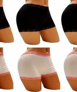 Sweet Angel Lage Dames Boxers Met Kant - Hipster Model - 6pack Maat S/m