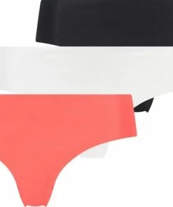 Hunkemöller Dames Lingerie 3-pack Invisible Brazilian - Rood - Maat L