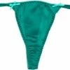 Merkloos Zijde G-string Met Strikjes Dames - Groen -lingerie-dames-badmode Winkel 550x380