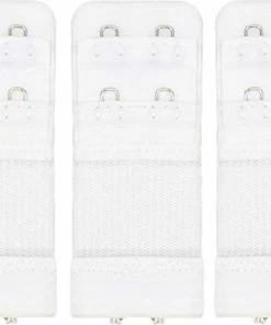 Merkloos BH Verlengstuk 2 Haakjes - 3Pack - Wit