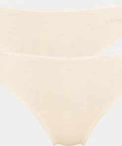 Sloggi Dames Basic Tai GO Organische Slip 2-pack - Creme - XS