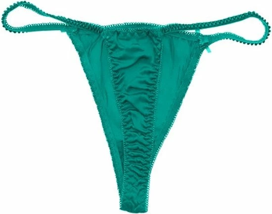 Merkloos Zijde G-string Met Strikjes Dames - Groen 4 Merkloos Zijde G-string Met Strikjes Dames - Groen - Afbeelding 2