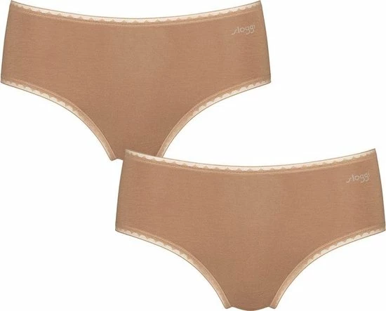 Sloggi Dames Basic Midi GO Organische Slip 2-pack - Skin - M - Beige 10 Sloggi Dames Basic Midi GO Organische Slip 2-pack - Skin - M - Beige - Afbeelding 8