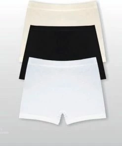 Merkloos Dames Short, 96% Katoen En 4% Elstane - Beige, XL