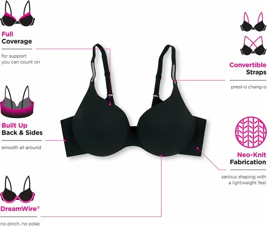 Maidenform Comfort Devotion Vrouwen Beha - Evening Blush - Maat 85 C 8 Maidenform Comfort Devotion Vrouwen Beha - Evening Blush - Maat 85 C - Afbeelding 6