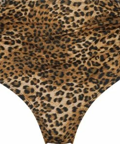 Hunkemöller Dames Badmode Hoog Cheeky Bikinibroekje Leopard - Bruin - Maat 2XL