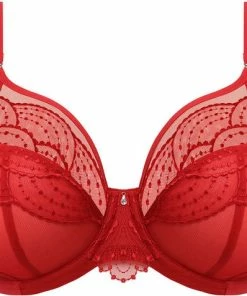 Elomi Priya Plunge BH Haute Red Maat 80G -lingerie-dames-badmode Winkel 550x477 2