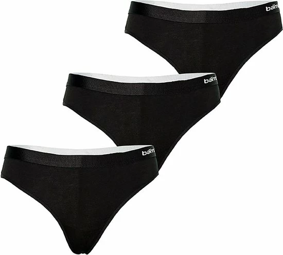 Apollo Dames Strings Bamboo | MAAT L | 3-pack | Zwart 3 Apollo Dames Strings Bamboo | MAAT L | 3-pack | Zwart