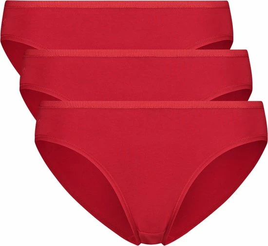 Bamboo Basics - Taille Slips Julia (3-pack) Dames - Rood - S 3 Bamboo Basics - Taille Slips Julia (3-pack) Dames - Rood - S