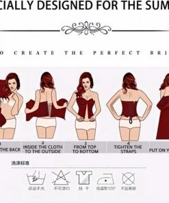 Merkloos 100% Latex Corset Maat S - Dames Korset Met Band - Korset Corrigerend - Korset Buik - Korset Vrouwen Afvallen - Corset Dames - Corset Dames Afslanken - Shapewear - Bodyshaper - Shapewear Dames - Shapewear Buik Dames - Shapewear Body -lingerie-dames-badmode Winkel 550x509 7