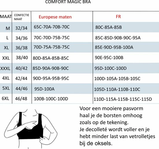 Bobbels & Putten - Comfort Magic Bra - 3XL- Rood - Bh Met Vulling - Zonder Beugel En Sluiting 7 Bobbels & Putten - Comfort Magic Bra - 3XL- Rood - Bh Met Vulling - Zonder Beugel En Sluiting - Afbeelding 5