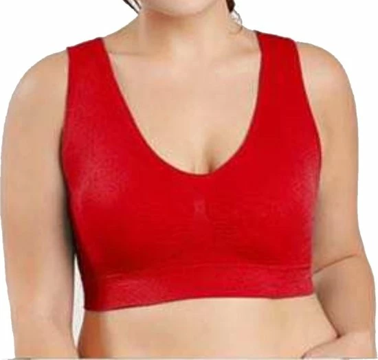 Bobbels & Putten - Comfort Magic Bra - 3XL- Rood - Bh Met Vulling - Zonder Beugel En Sluiting 3 Bobbels & Putten - Comfort Magic Bra - 3XL- Rood - Bh Met Vulling - Zonder Beugel En Sluiting