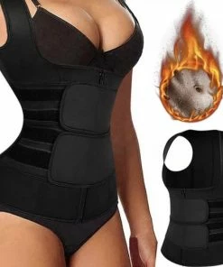 Wow Peach - Sport Body Shaper Vest - Corrigerende Top - Work Out - Afslanken - Sweat Shapewear - Verstelbaar - Zwart - XX-Large -lingerie-dames-badmode Winkel 550x530 4