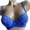 Merkloos BH Push Up Met Borduursel 65B/70A Blauw