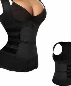 Wow Peach - Sport Body Shaper Vest - Corrigerende Top - Work Out - Afslanken - Sweat Shapewear - Verstelbaar - Zwart - X-Large -lingerie-dames-badmode Winkel 550x536 4