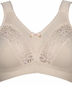 Elbrina Katoenen Beugelloze Vrouwen Beha - Powder - Maat 90D