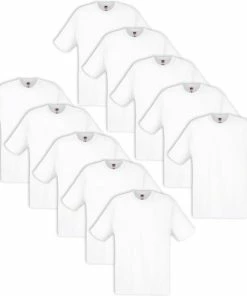 Fruit Of The Loom T-shirt Maat XL 100% Katoen 10 Stuks (wit)