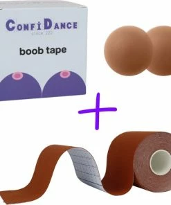 ConfiDance - Boob Tape + Nipple Covers - Fashion Tape - Borst Tape - Plak BH - Tepelplakkers - Wood